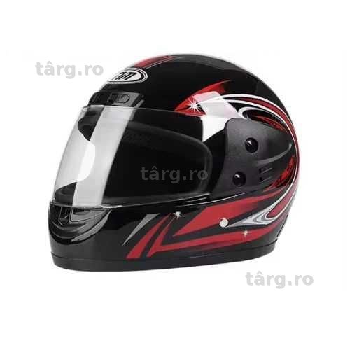 Casca Moto/Scuter/ATV, viziera detasabila, marime universala, Negru