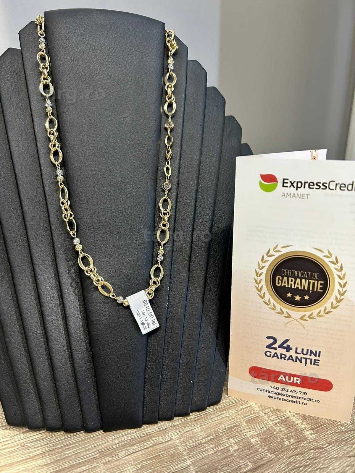 (AG42) Lant aur 14K 13.98g b13211 - Garantie 2 ani!