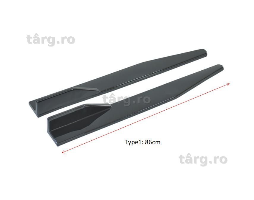 Set prelungiri ornament praguri laterale tuning NEGRU LUCIOS 86cm