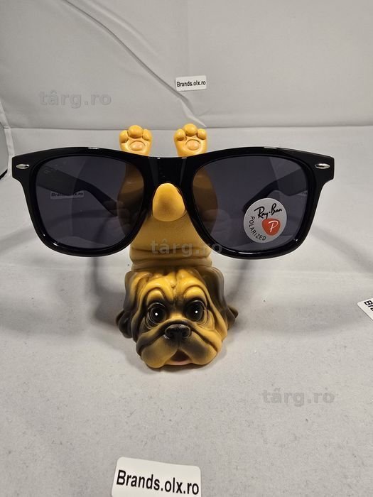 Promotie - Ochelari de soare polarizati Rayban Wayfarer 2140, rama lucioasa, lentila neagra
