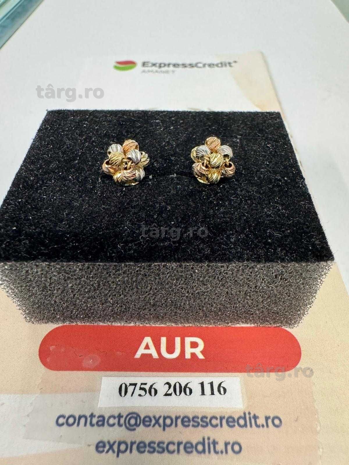 Cercei din aur 14k (70245.7/ 10 Pacurari 1) garantie 2 ani!