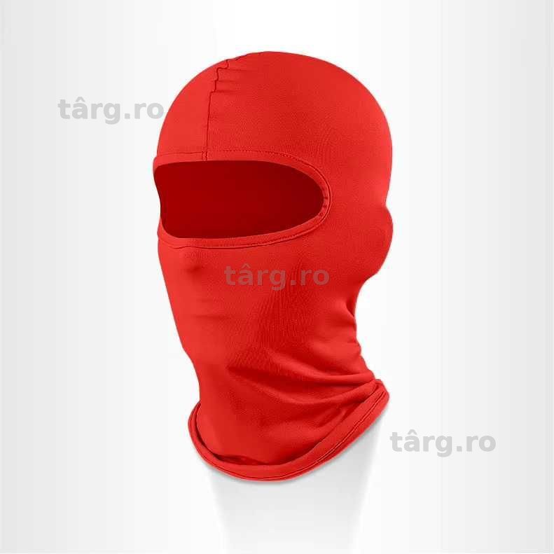 Cagula Moto, Unisex, Material elastic, respirabil, Marime universala, Rosu