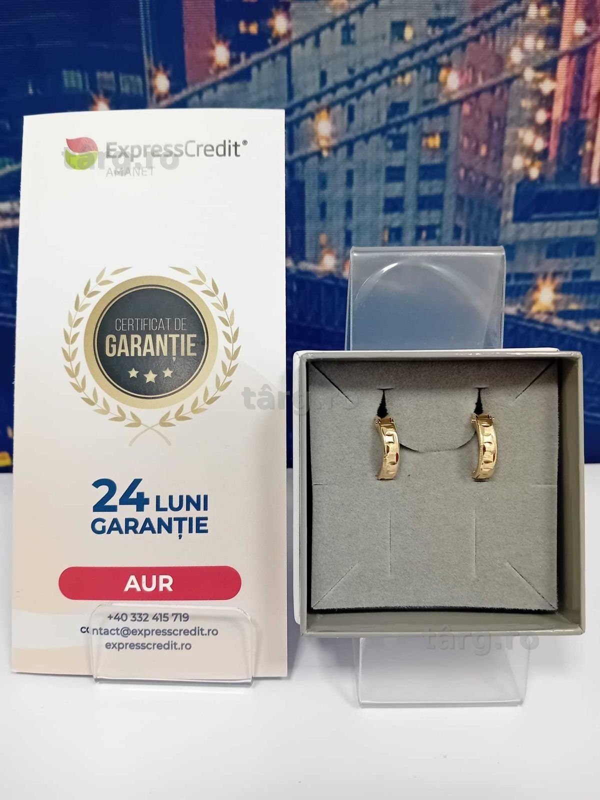 Cercei aur 14k 1.69g [34792.1/30 Pacurari 2] Garantie 2 ani!