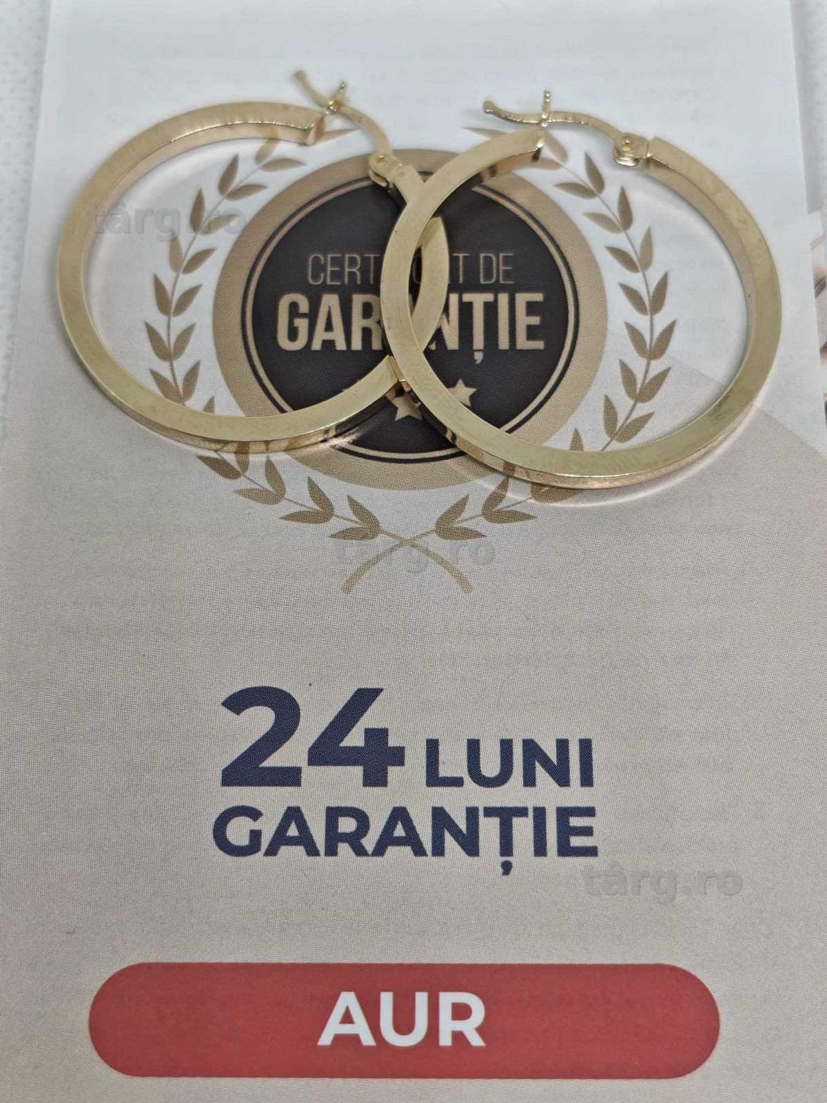 Cercei din aur de 14K (Ag43 Falticeni B3991) - 24 luni garantie! 2