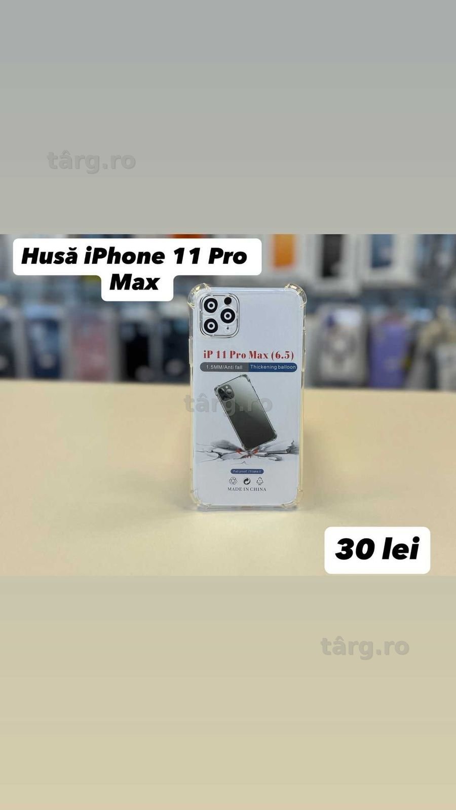 Husa silicon, folie, cablu, incarcator iPhone 11 Pro Max