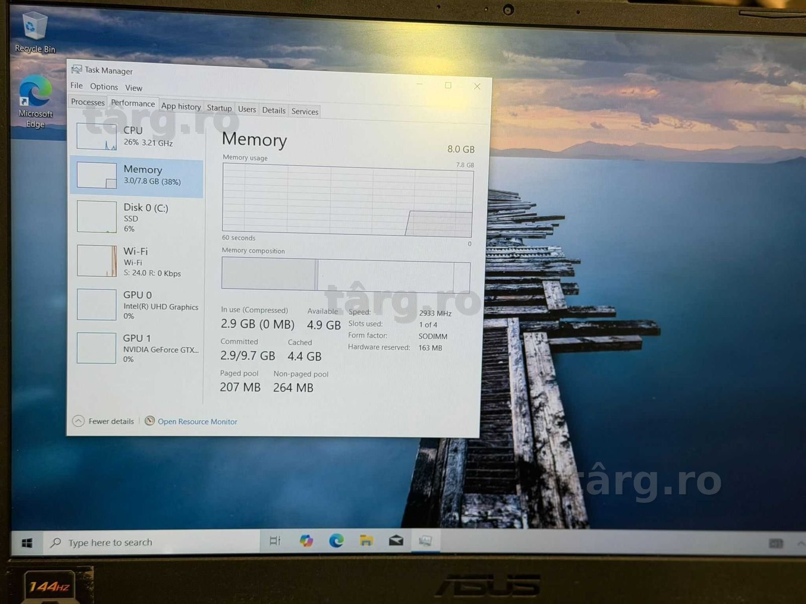 Hope Amanet P10/Laptop ASUS TUF GAMING I5-10300H 8GB RAM SSD 500 GTX 1650 4