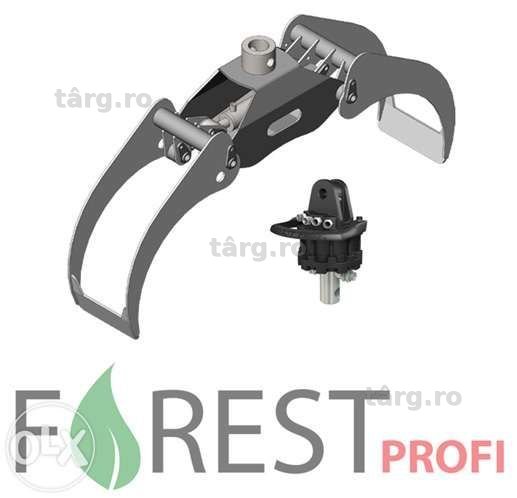 Graifer 135 cm compatibil cu rotator 5 tone cu ax