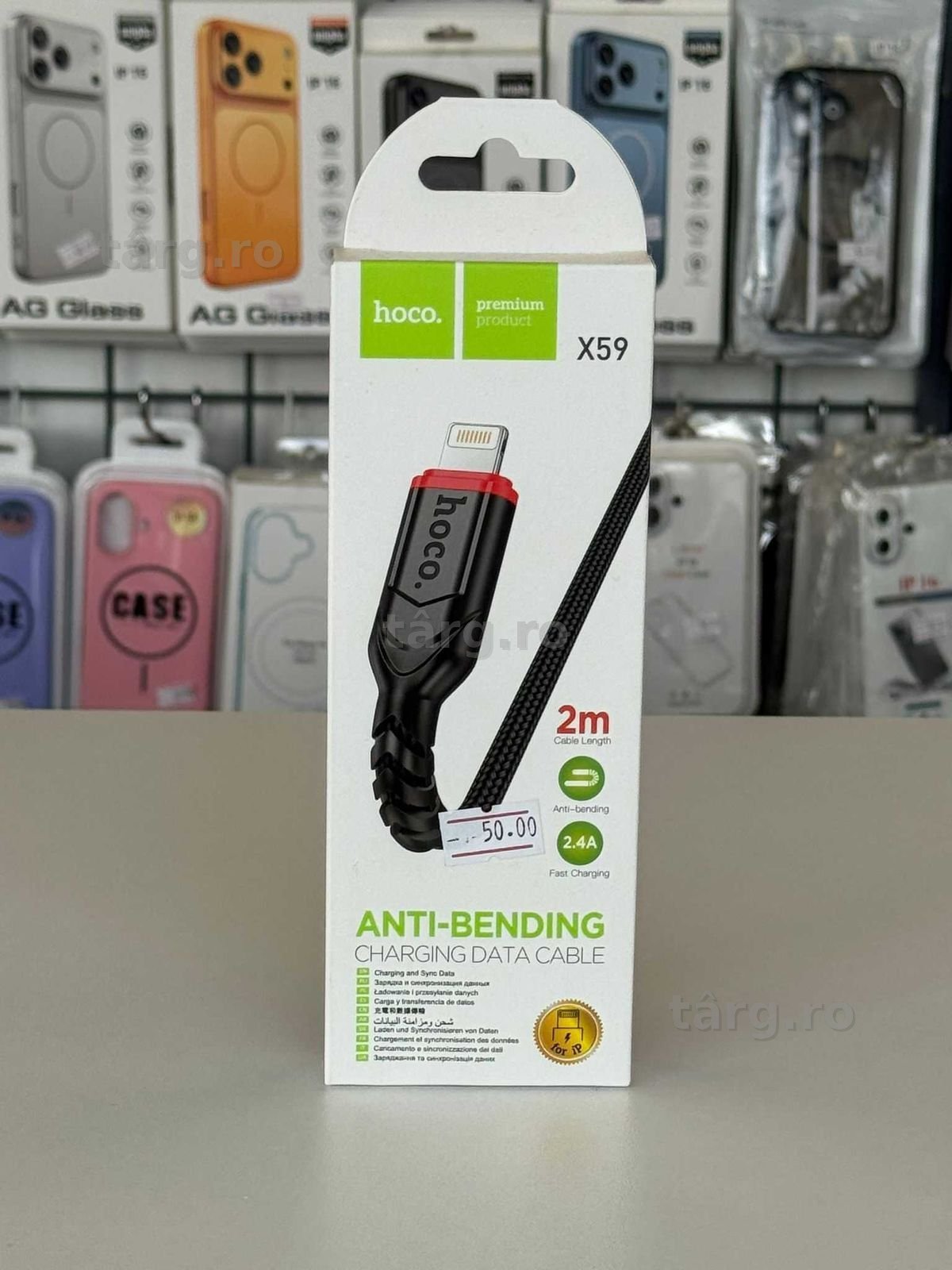 Cablu Date si Incarcare , USB-A la Lightning, 2m