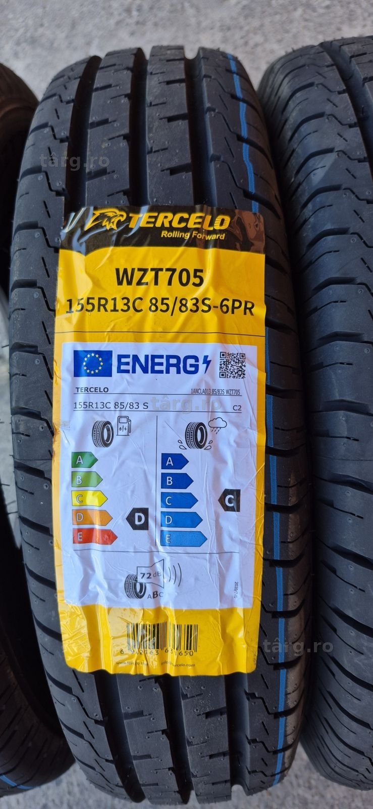 4 anvelope vara noi Tercelo 155/13C,dot 2025.Pretul este pe bucata. 3