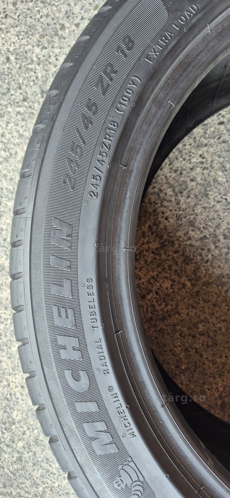 4 anvelope vara ca noi,fata Michelin 245/45/18,spate Goodyear 275/40/18.Pretul este pe bucata. 4