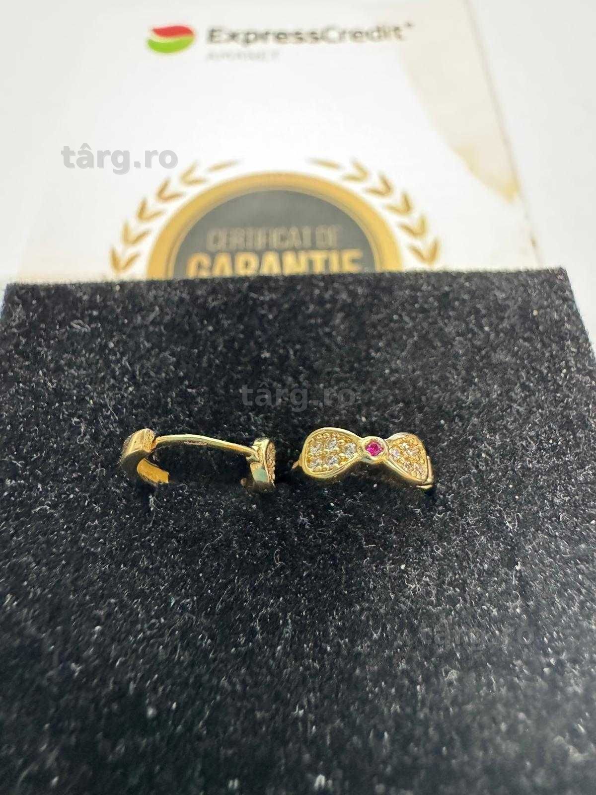 Cercei din aur 14k (70066.1/ 10 Pacurari 1) garantie 2 ani! 5
