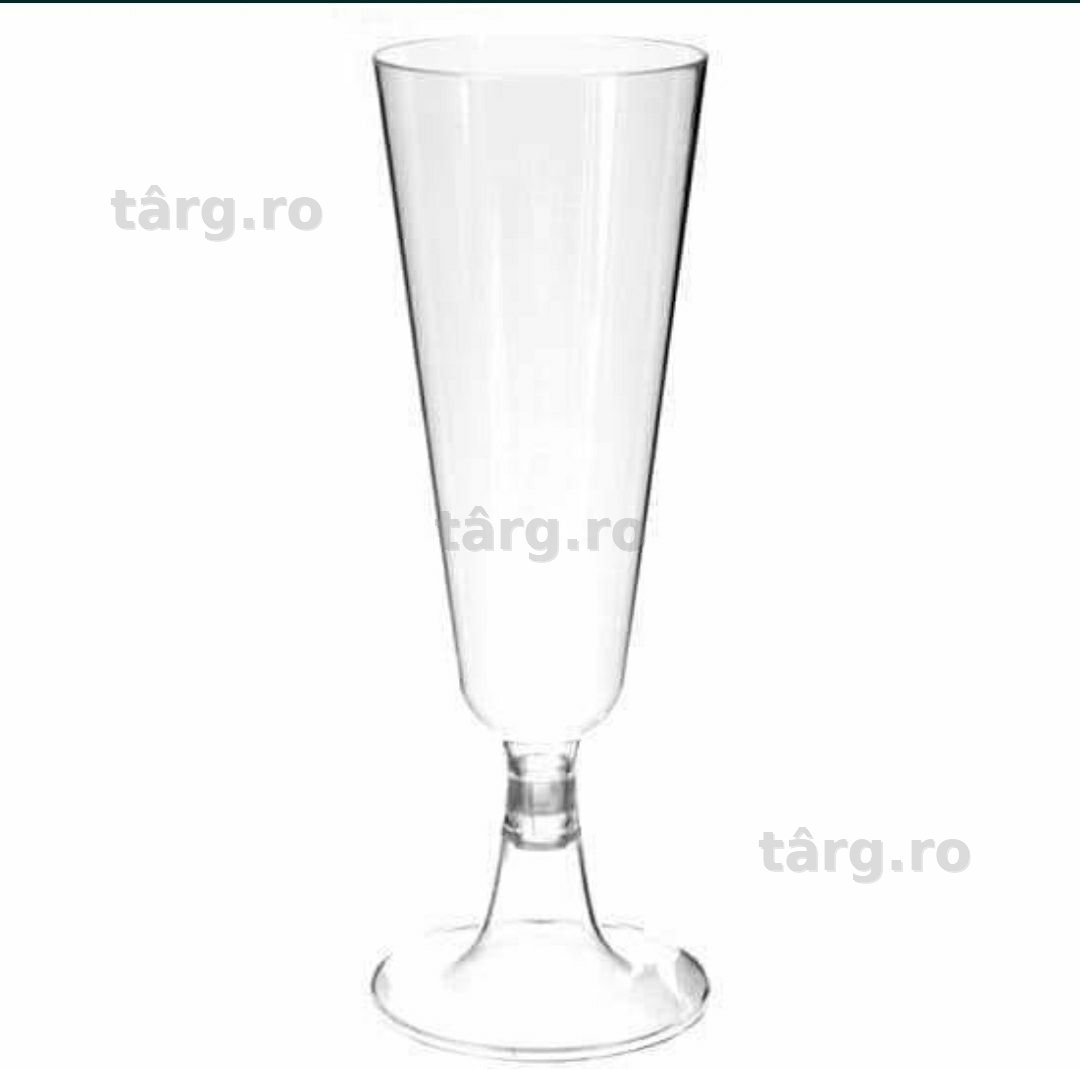 Set pahare pt. șampanie din acril transparent 25 bc/set