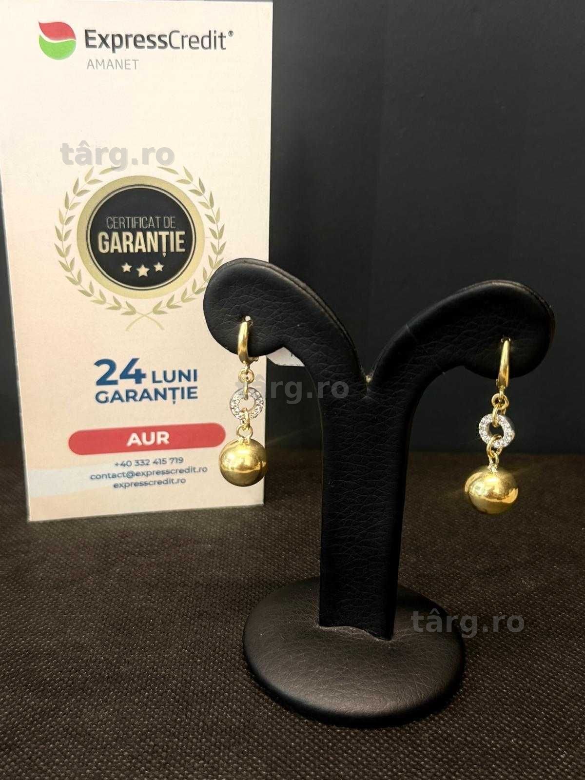 (AG51) Cercei aur 14k 6.41g b1508.06 - Garantie 2 ani!