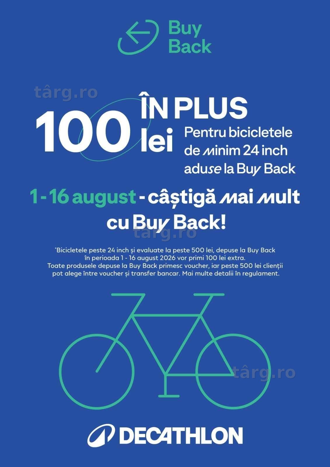 Achizitionam biciclete - buyback, voucher sau banii in cont