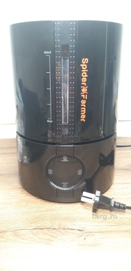 Umidificator Ultrasonic Spider Farmer GGS Smart 5 L, Control Umiditate 35-95%, 4 Niveluri Abur, Higrometru Integrat, Timer