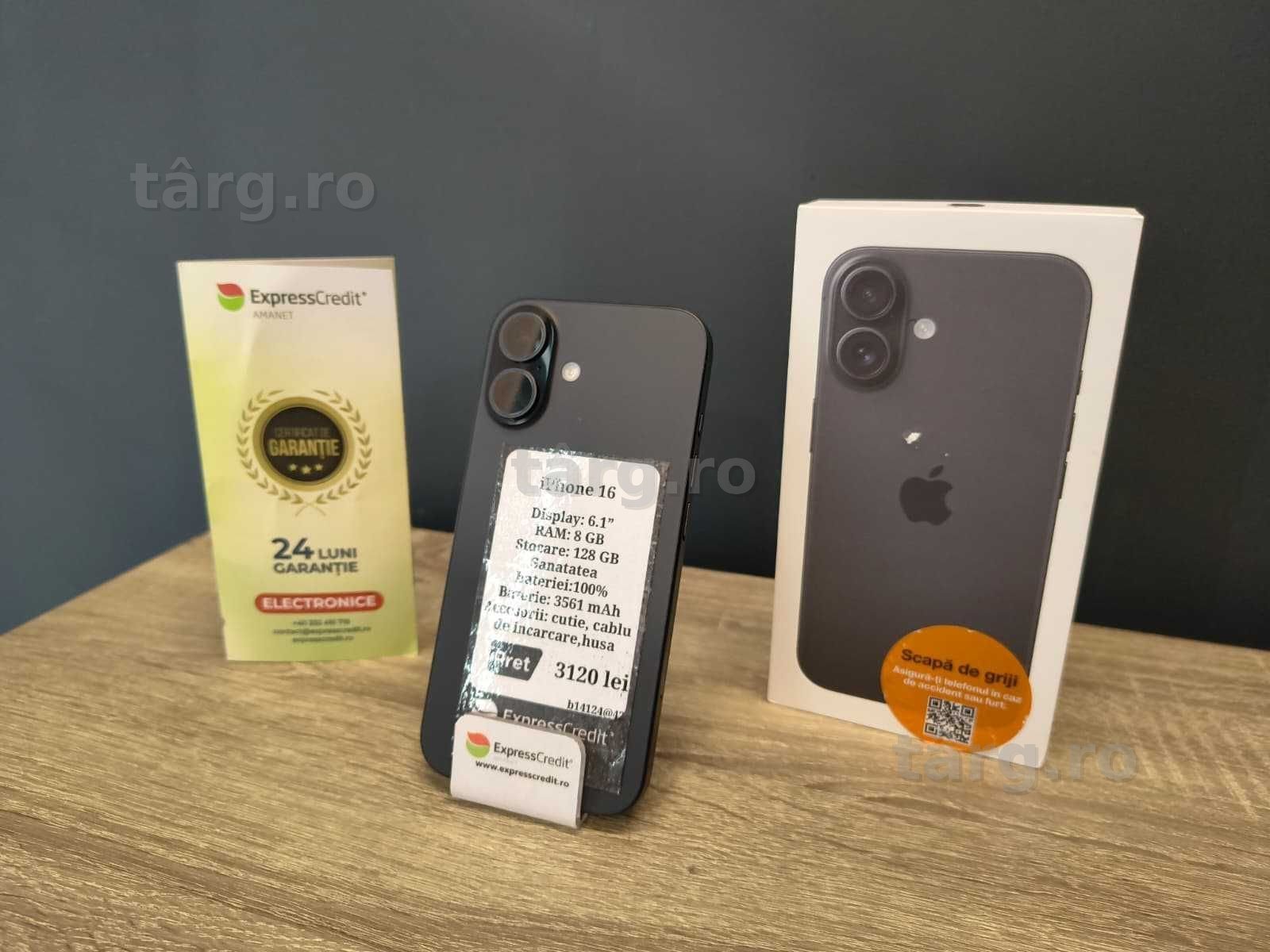 (AG51) Apple iPhone 16 128GB b14124 - Garantie 2 ani!