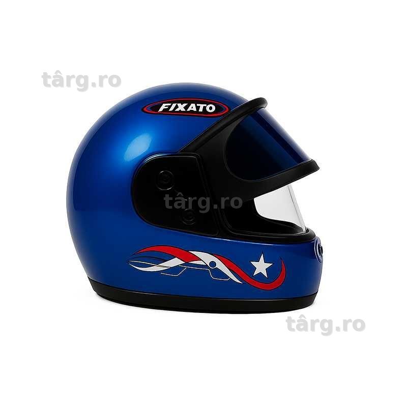 Casca Moto/Scuter/ATV, viziera dubla, marime universala, Albastru 3