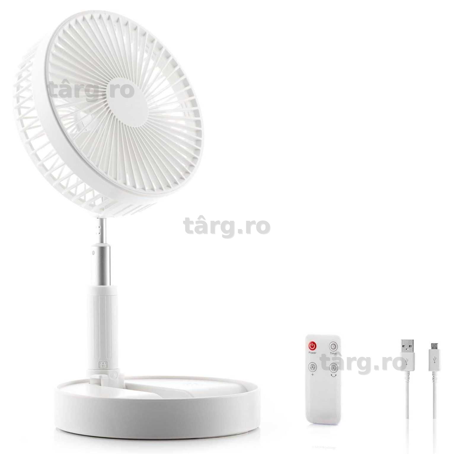 Ventilator cu picior extensibil reincarcabil USB-C 7200mAh telecomanda