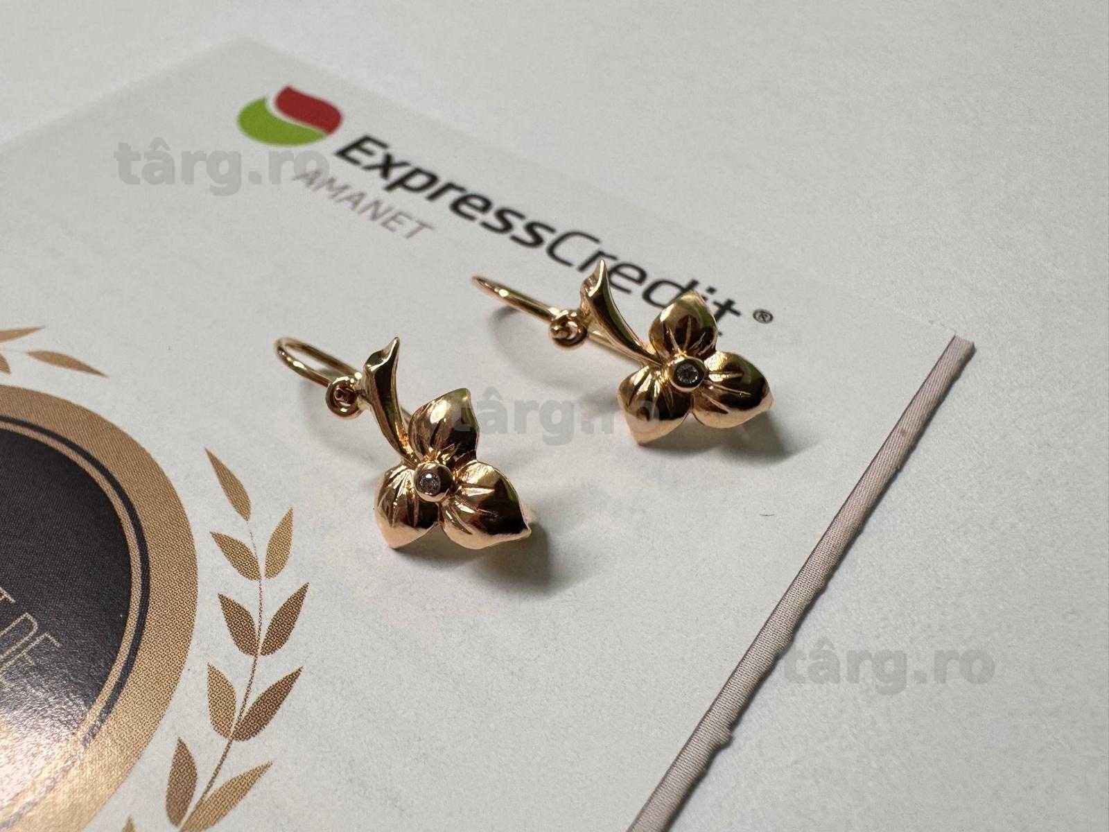 Cercei aur 14K 1.96g (B.61797 Tatarasi) Garantie 2 ani