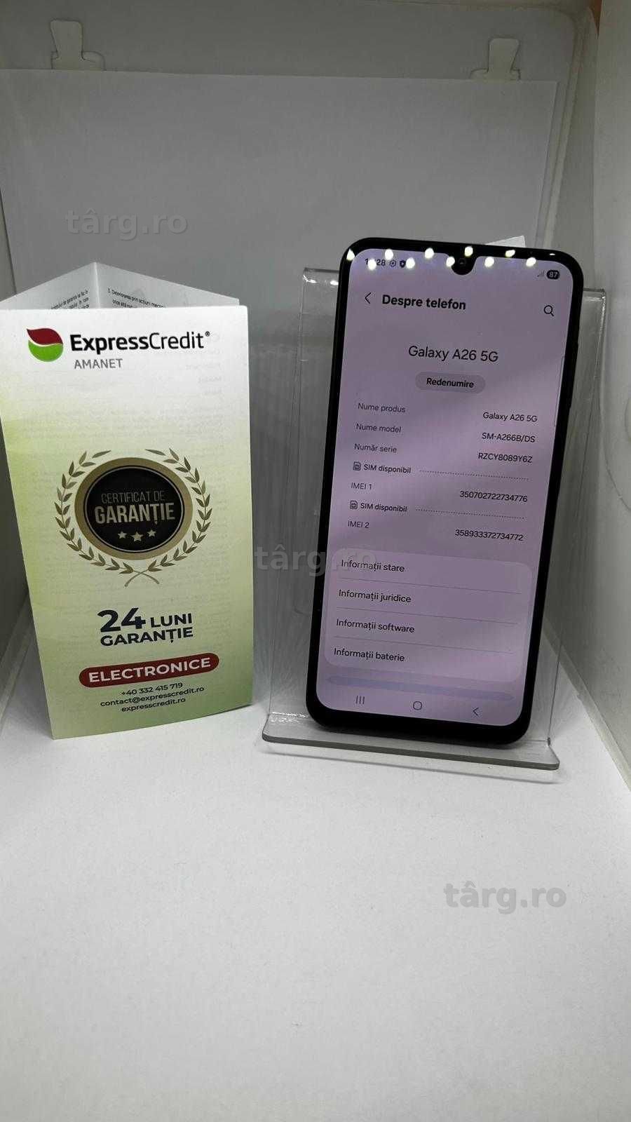 Samsung A26 5G (AG1 Alexandru B54173) - Garantie 2 ani!