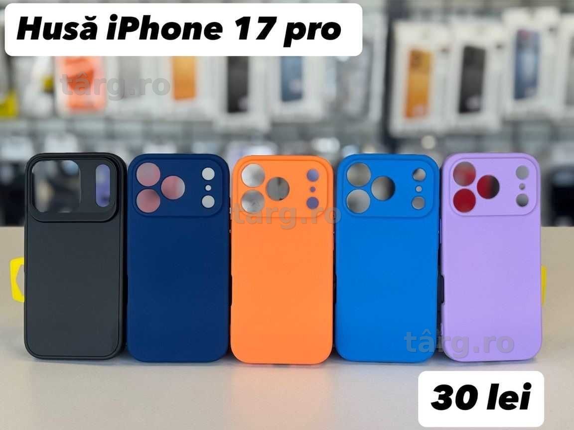 Husa silicon, folie, cablu, incarcator iPhone 17 Pro