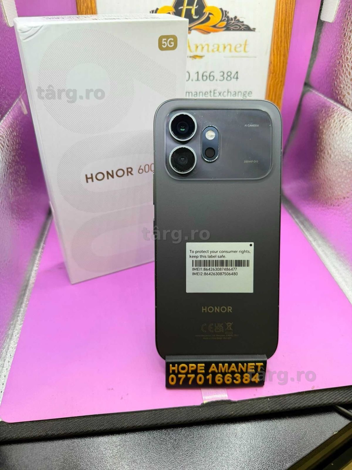 HOPE AMANET P2-Honor 600 desigilat de proba 256 GB/8 RAM 6