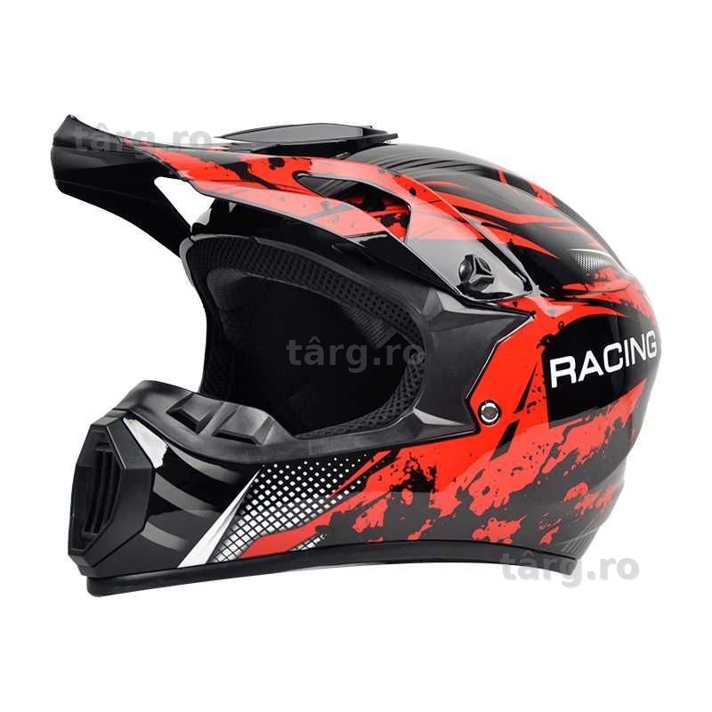 Casca Moto Enduro Cross ATV - S / M / L / XL - Rosu 7