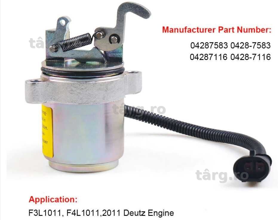 Opritor NOU solenoid electrovalva stop motorina Deutz