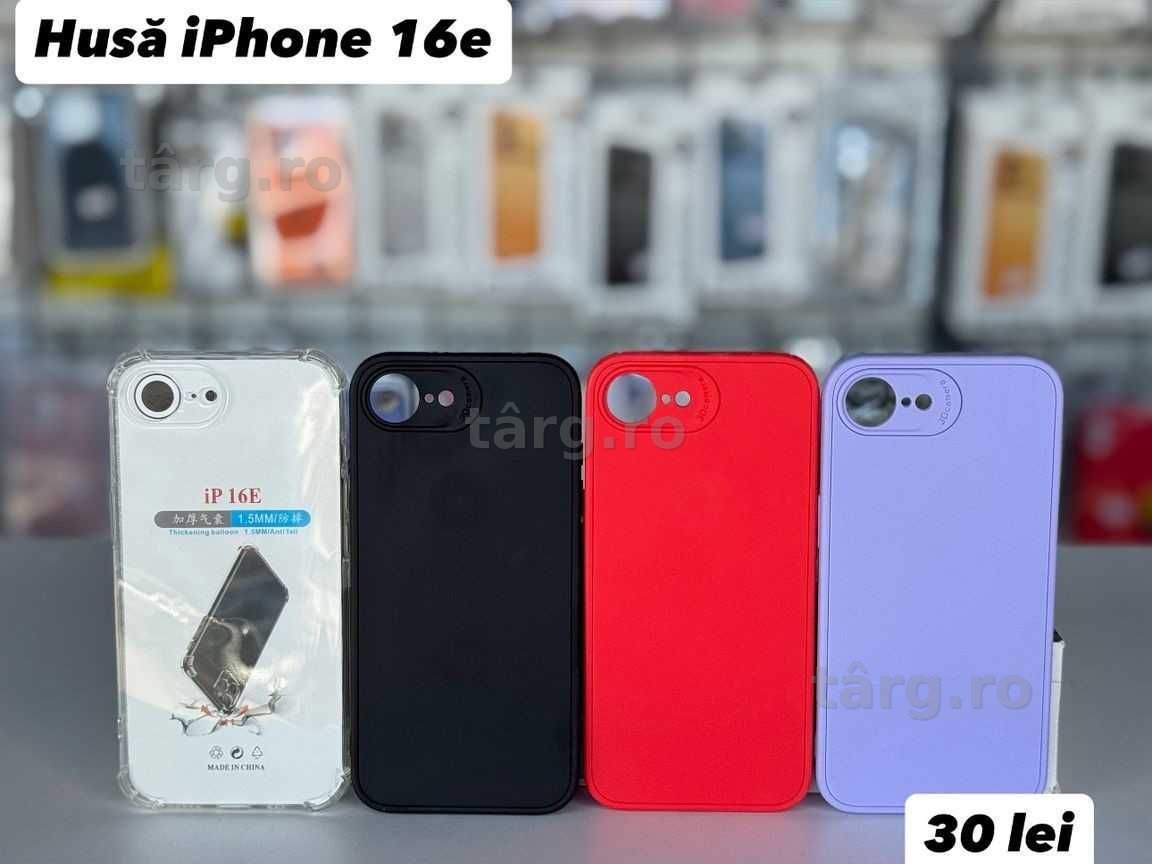 Husa silicon, folie, cablu, incarcator iPhone 16e