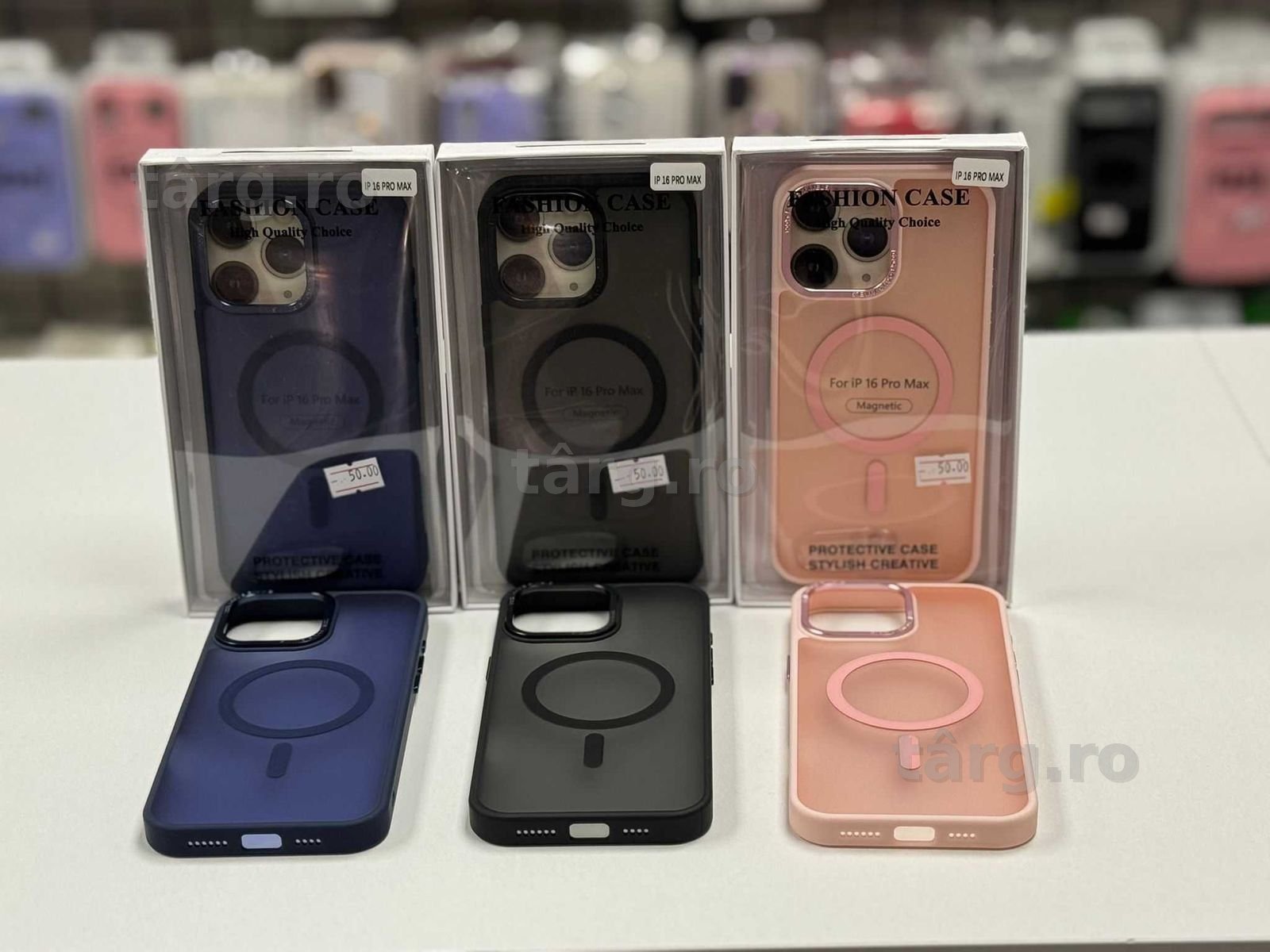 Husa cu MagSafe Fumurie , folie, cablu, incarcator iPhone 16 Pro Max 2