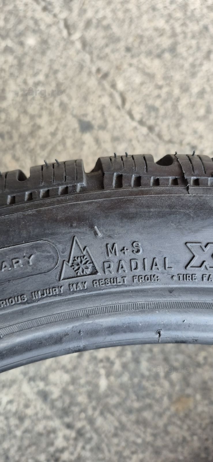 4 anvelope iarna Michelin,fata 245/40/18,spate 265/35/18.Pret/bucata 8