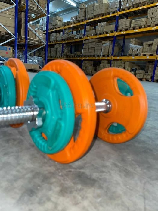 Set gantere din fontă cu înveliș din cauciuc 20 kg - 2 x 10kg