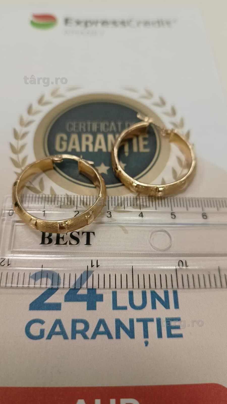 Cercei aur 14K 3.75gr [AG24 Harlau B.46323.1] - Garantie 2 ani! 3