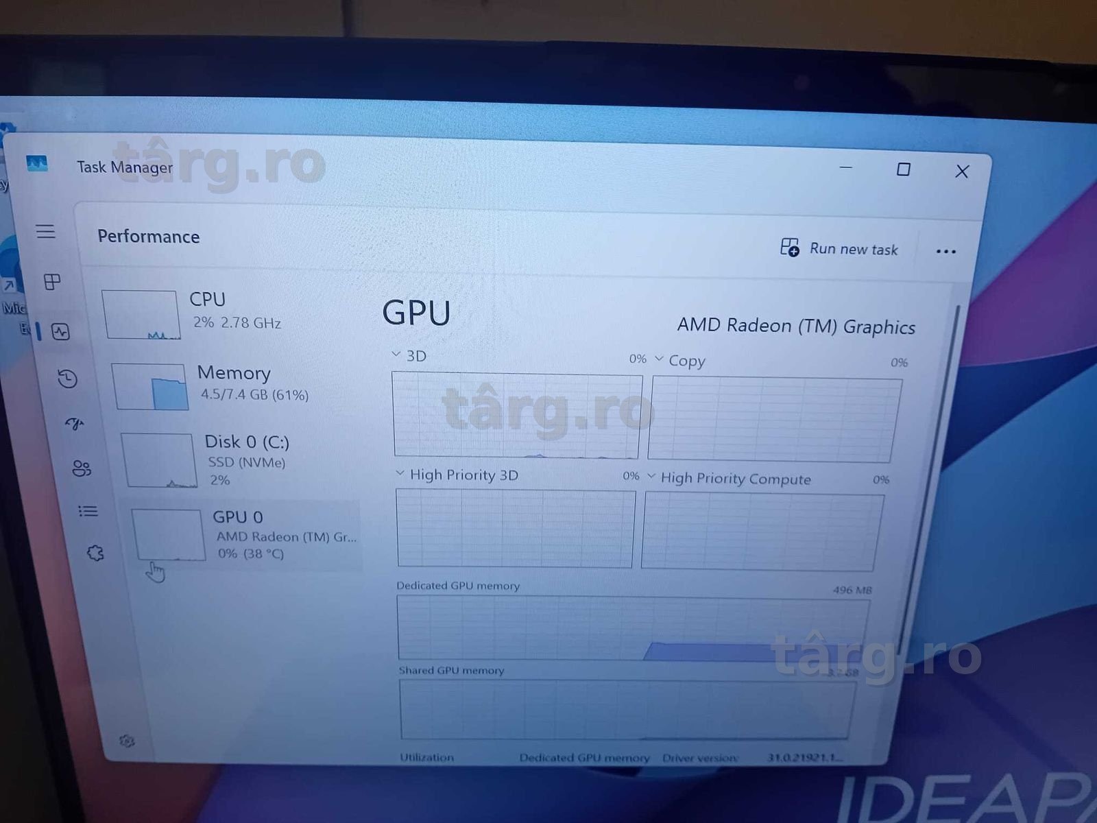 (Ag33) Laptop Lenovo Ideapad AMD Ryzen 5 7530U Radeon Graphics 8 GB RAM 512 GB SSD /Garantie 2 ani 2