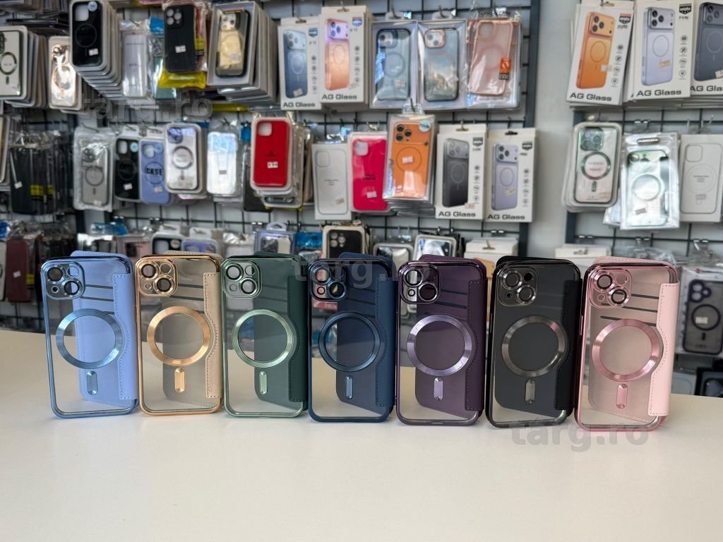 Husa tip carte cu magsafe pentru iPhone 15