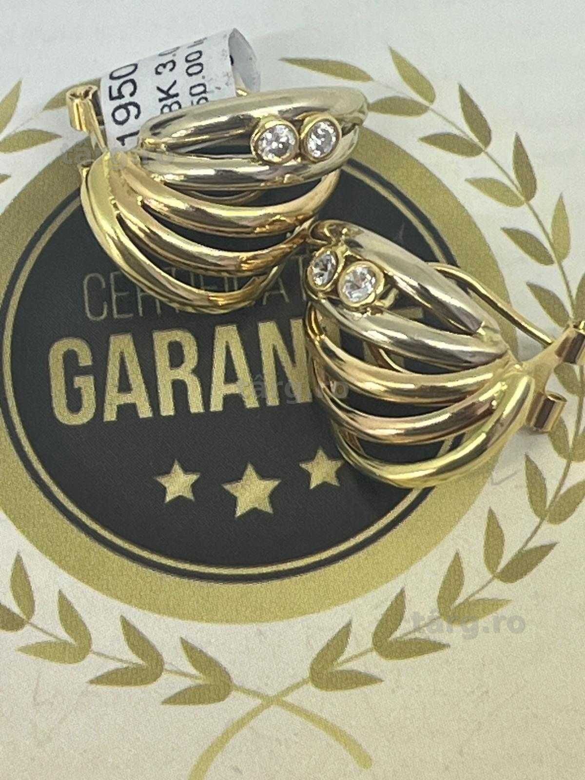 Cercei aur 18K 3.07g ( AG50 Galata B8177 ) - Garantie 2 ani!