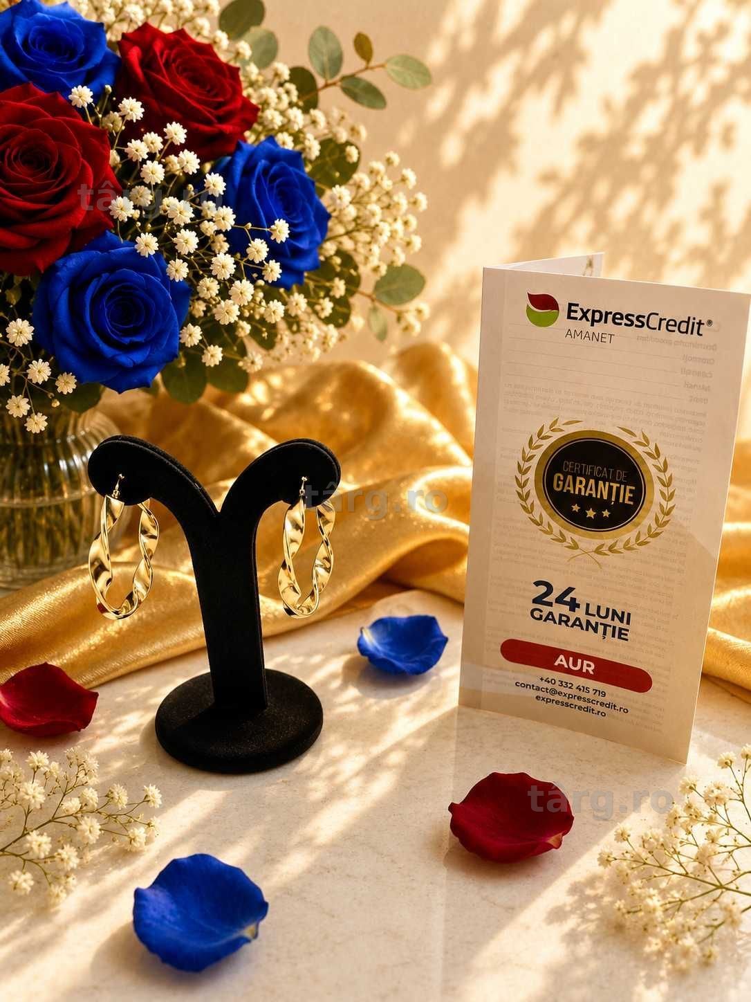 Cercei aur 14K 5.90gr (Ag25 Belvedere B.43141.2)-Garantie 2 Ani! 3
