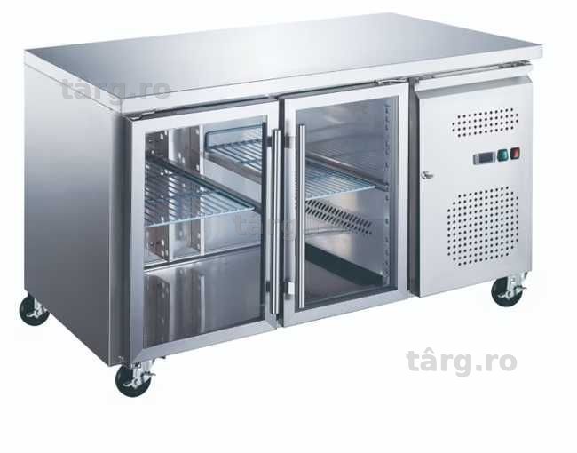 Green Frost SNACK2100-Masa rece 2 usi, Vitrina bar inox 136 x 60 x 85H
