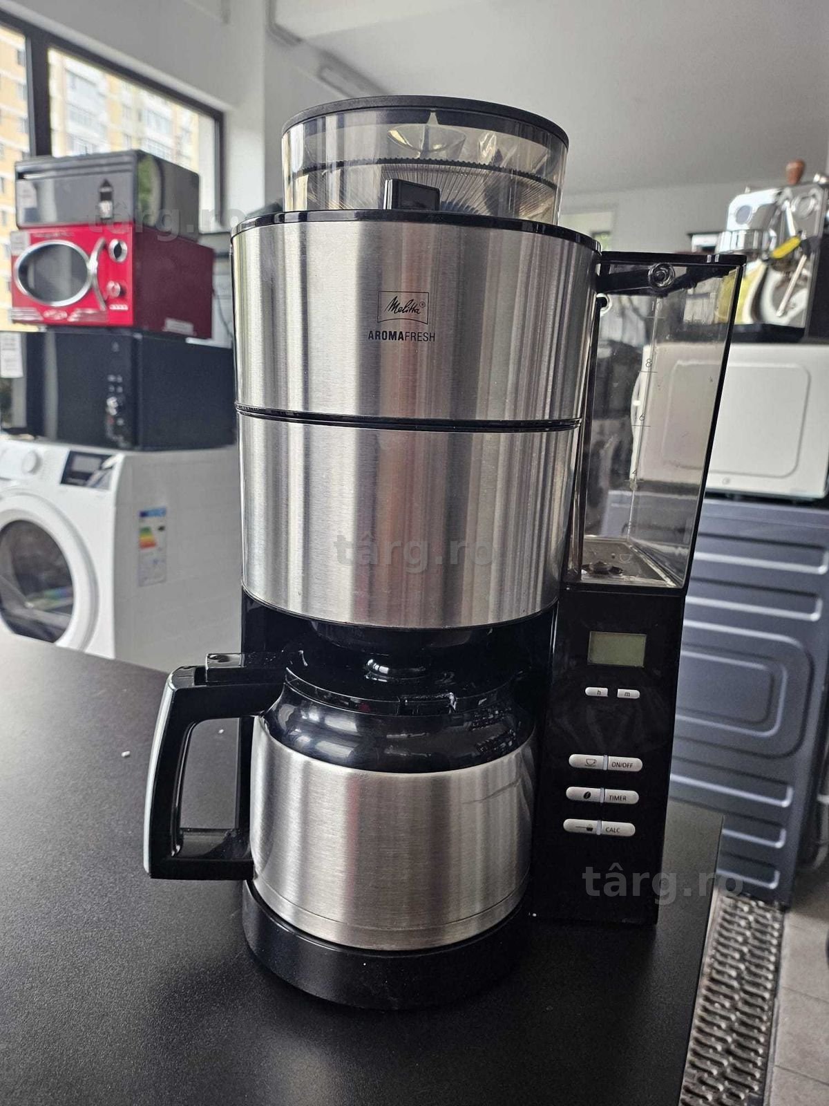 Cafetiera cu rasnita Melitta AromaFresh Therm 1021-12, Cana termica Inox +Factura +Garantie 12luni