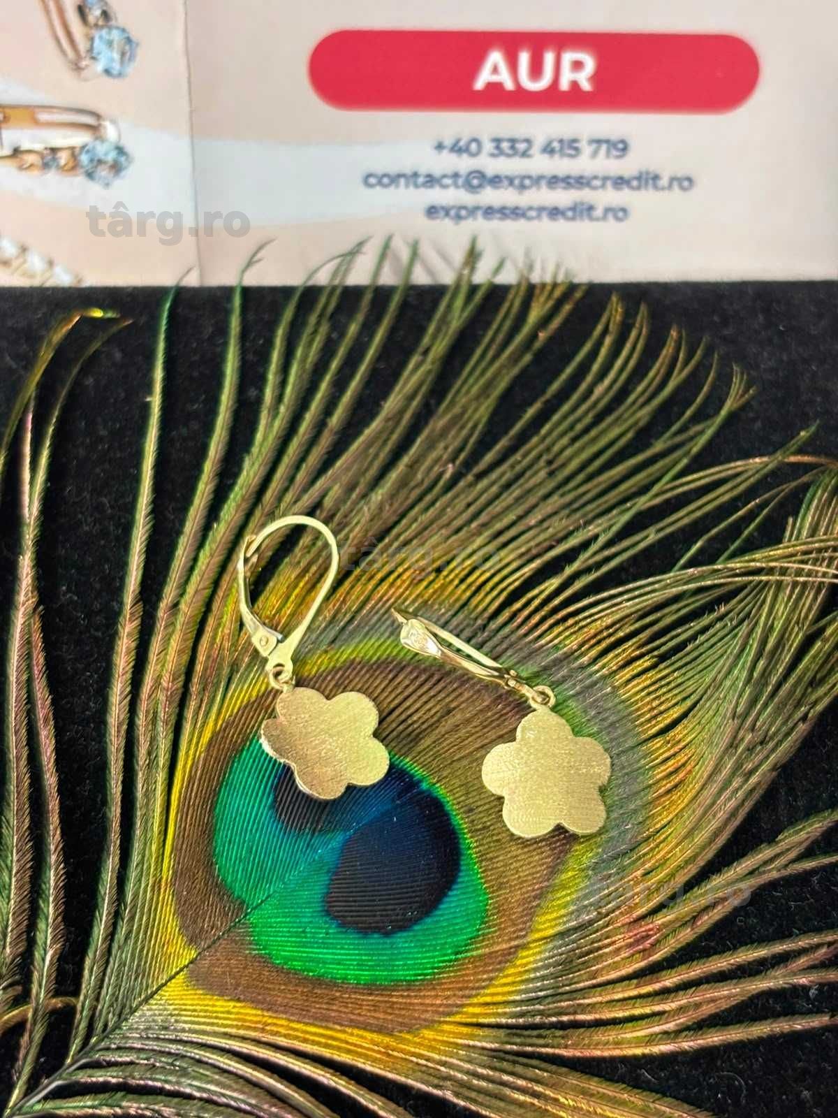Cercei aur 14k 1.90g (B.61553.3-Tatarasi) Garantie 2 ani-850 lei 3