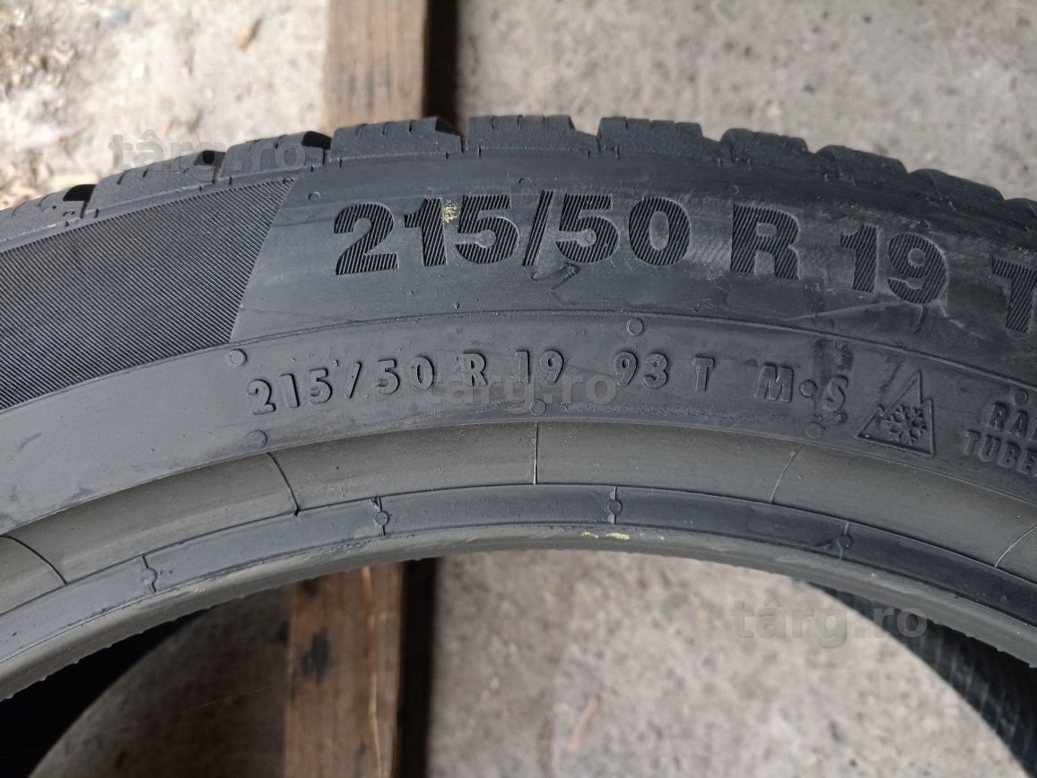 2 anvelope de iarna ca si noi Continental 215/50 R19 dot 1621 5