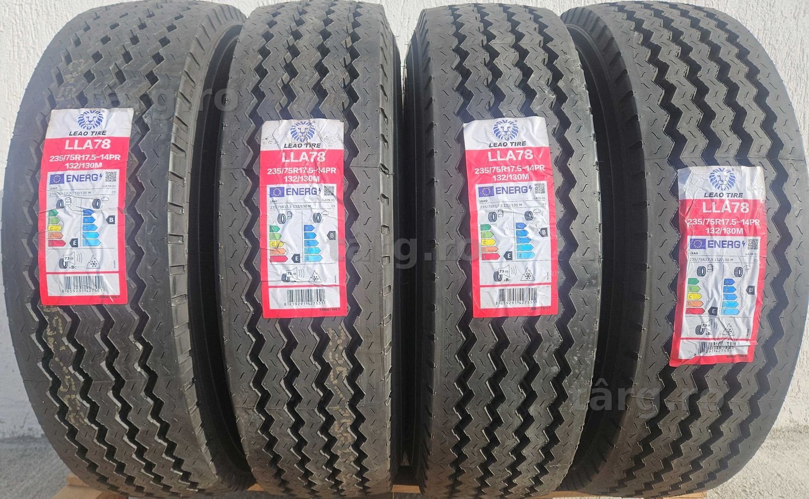 235/75 R17.5 132M, LEAO 14 PR, Anvelope directie remorca M+S, dot 5221
