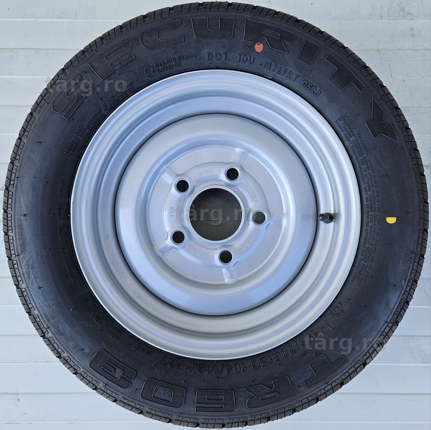Roata 155/70 R12C, 104N, Anvelopa Security pe Janta 4.5jx12, ET20 2