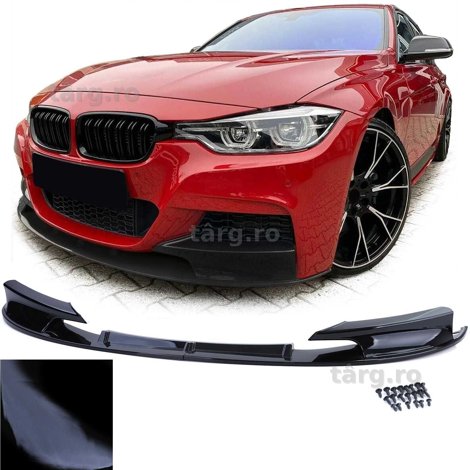 Prelungire Extensie Lip Bara Fata M BMW Seria 3 F30 F31, Negru Lucios