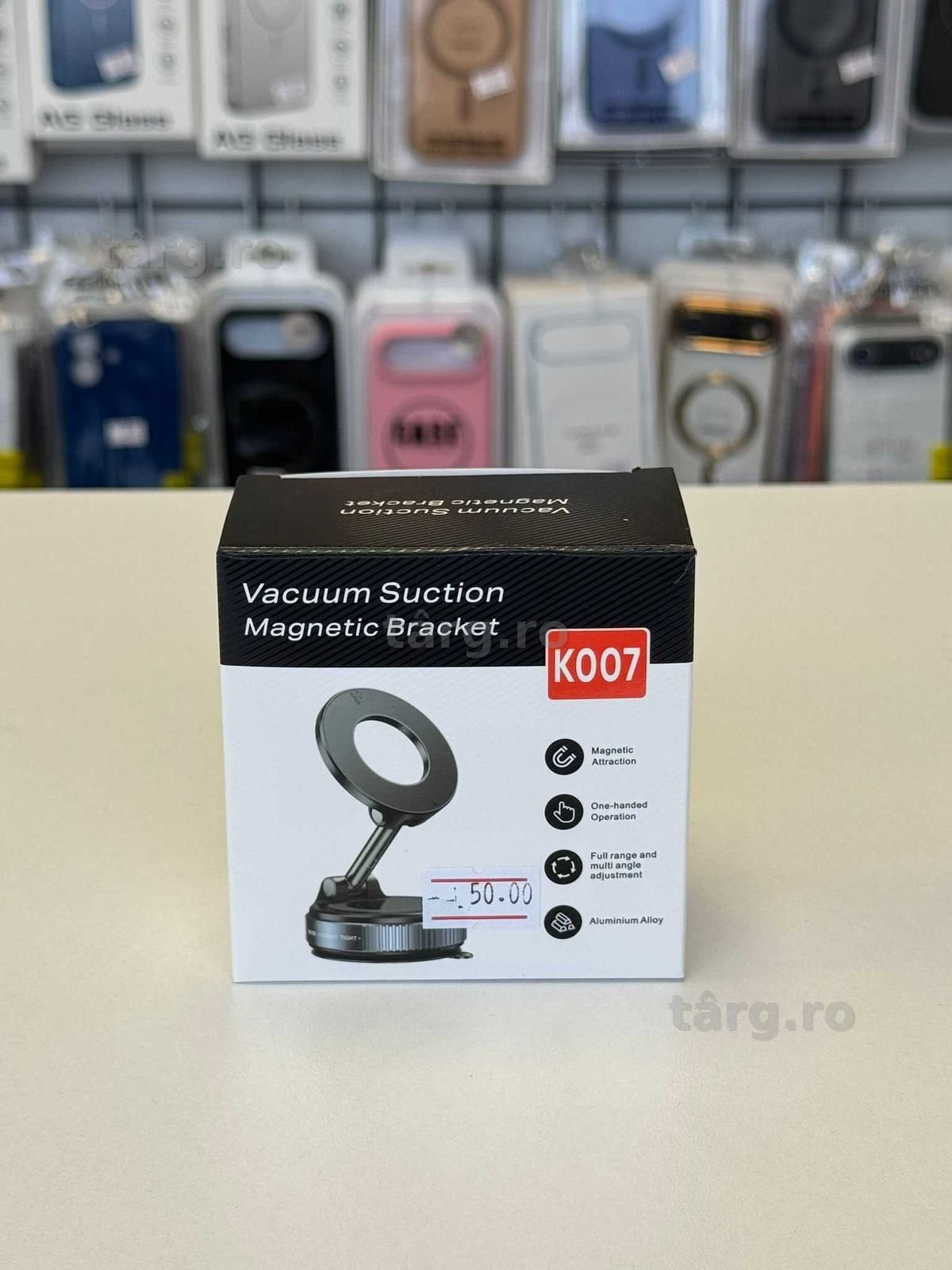 Suport Auto Magsafe Ventuza Full Base Rotativ Pliabil Pentru Telefon