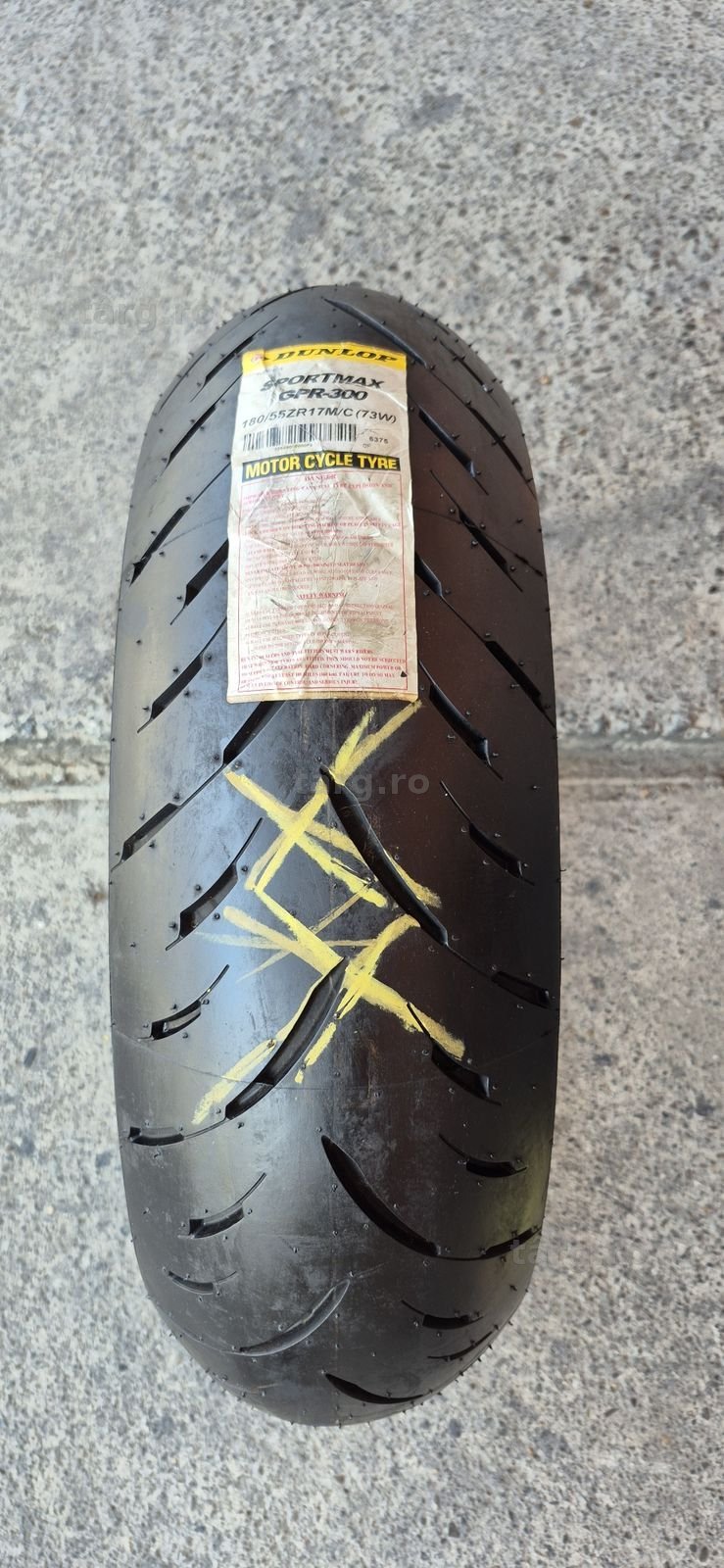 O anvelopa moto spate noua Dunlop 180/55 ZR17 M/C,dot 2018.
