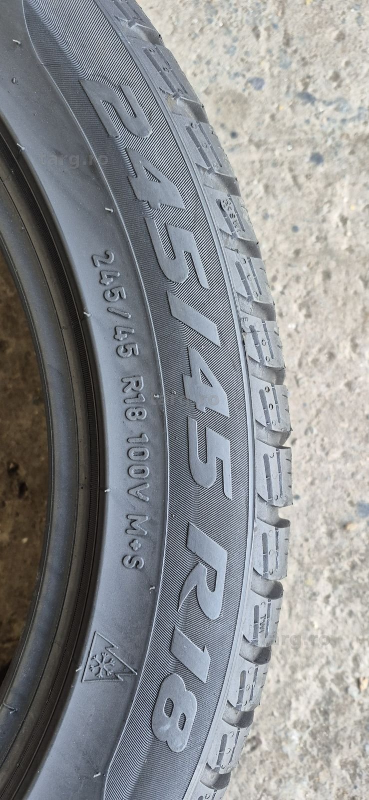 4 anvelope iarna Pirelli,fata 245/45/18,spate 275/40/18.Pret/bucata 6