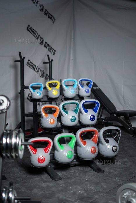 Suport Echipat Cu Kettlebell Stylish - 113 Kg