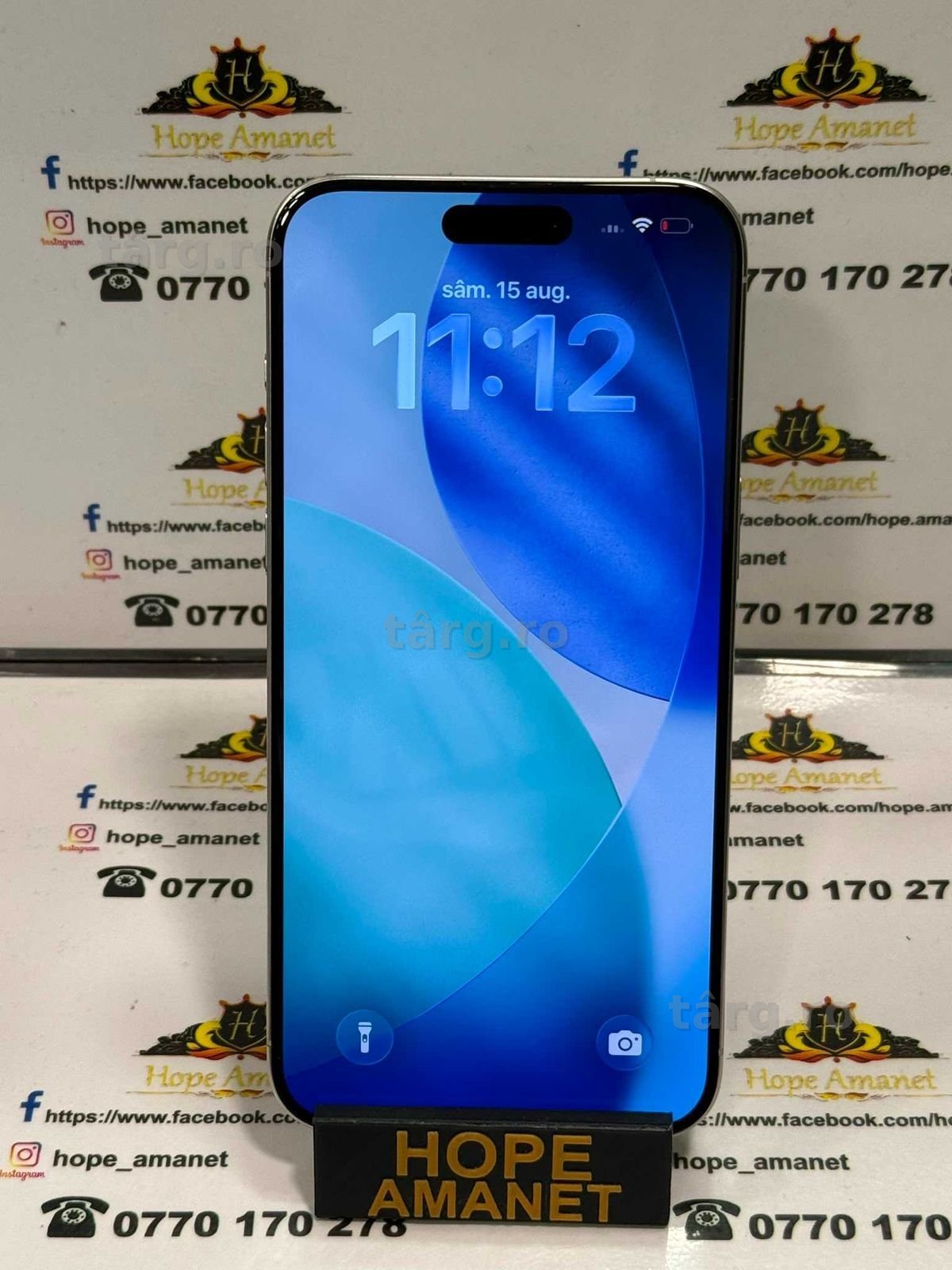 Hope Amanet P13 / iPhone 15 Pro Max / 256 GB / White Titanium 3