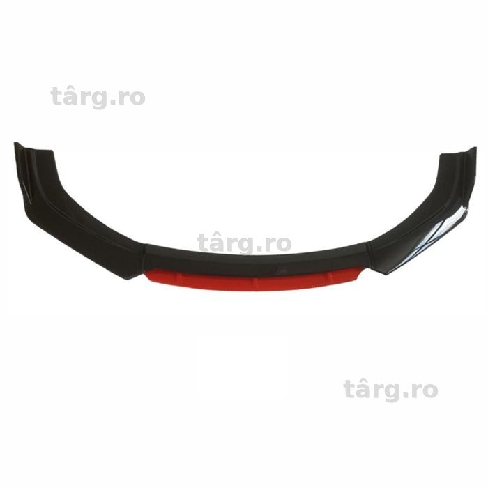 Splitter / prelungire bara fata universala negru lucios + rosu